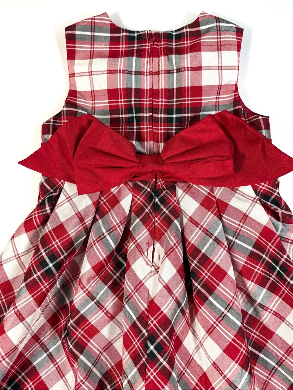 GYMBOREE Girls Holiday Cheer Plaid Tartan Party Dress 5 Christmas‎ Tulle Red Bow